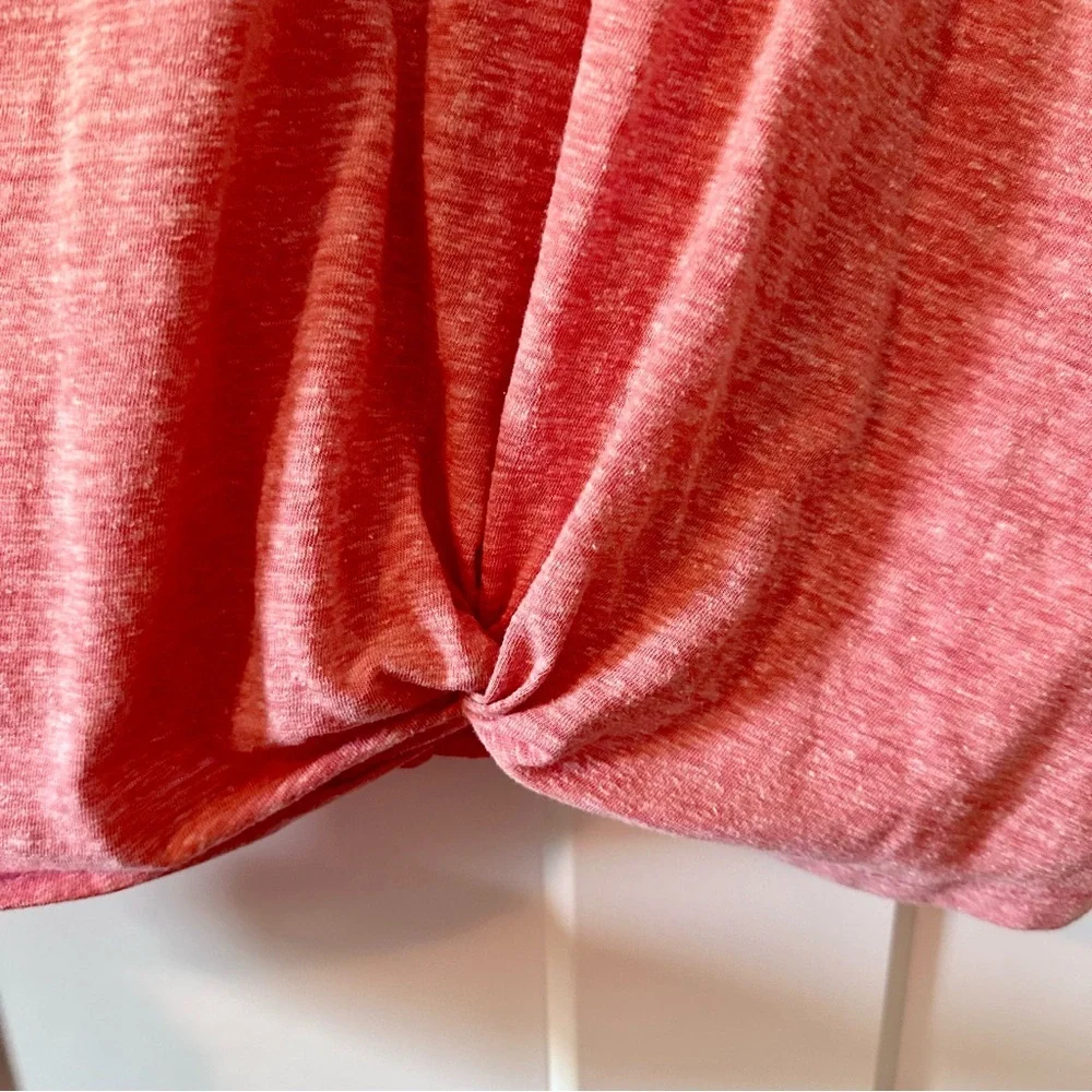 Style & Co Coral Cold Shoulder Knot Front Top Short Sleeve Size XXL - Picture 2 of 7